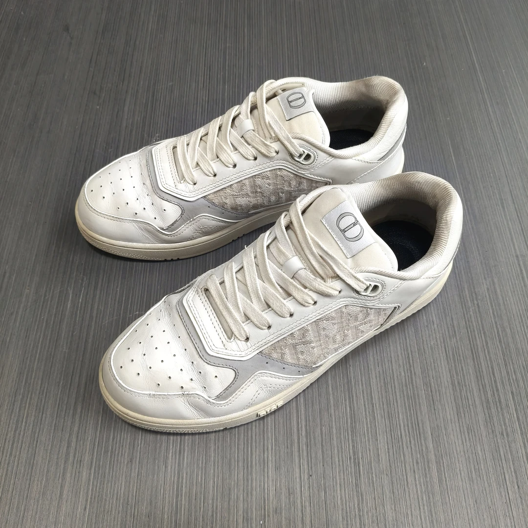 95新 DIOR/迪奥 41码/B27男鞋满印字母刺绣大logo低帮休闲板鞋