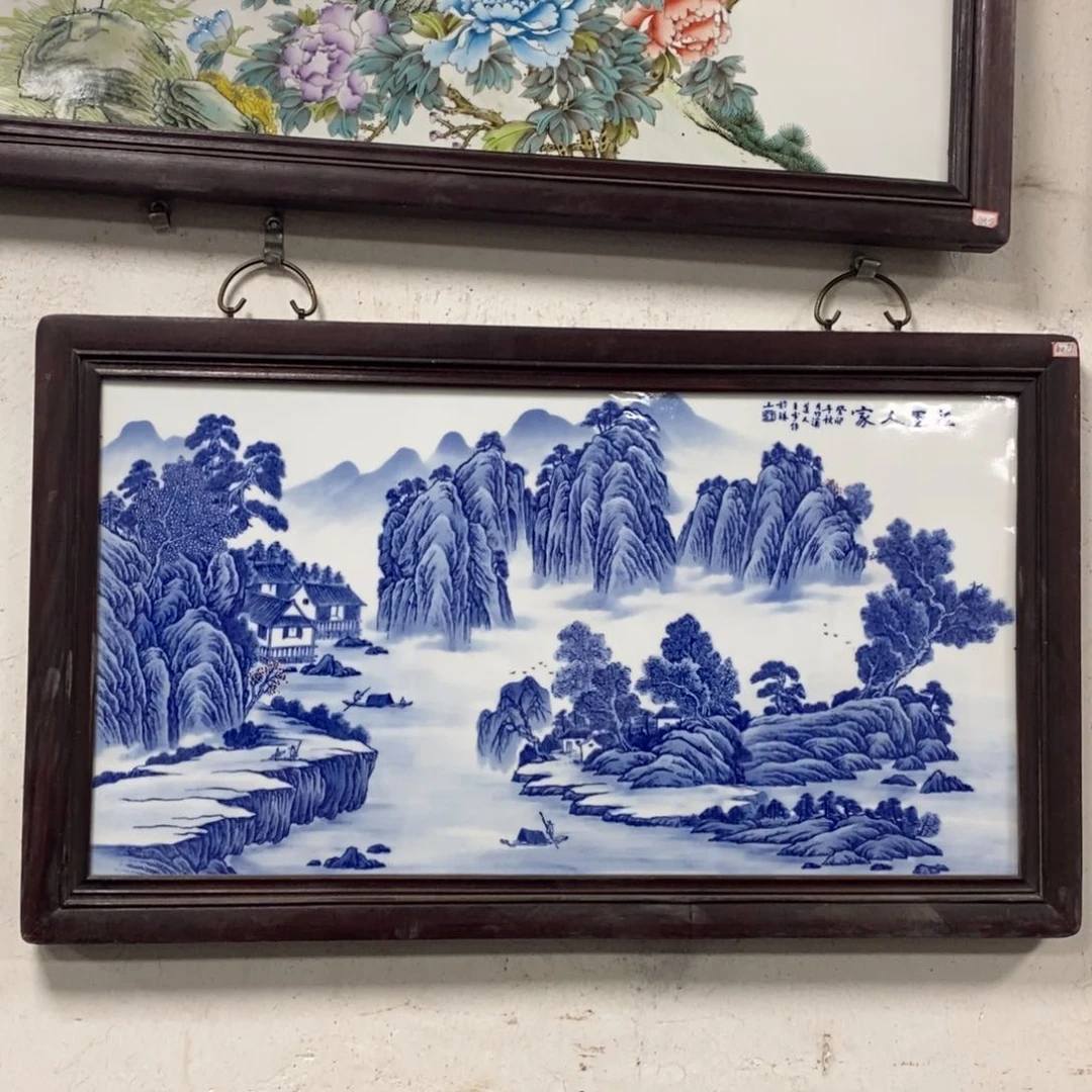 瓷片90*52 景德镇瓷板画柴窑烧制