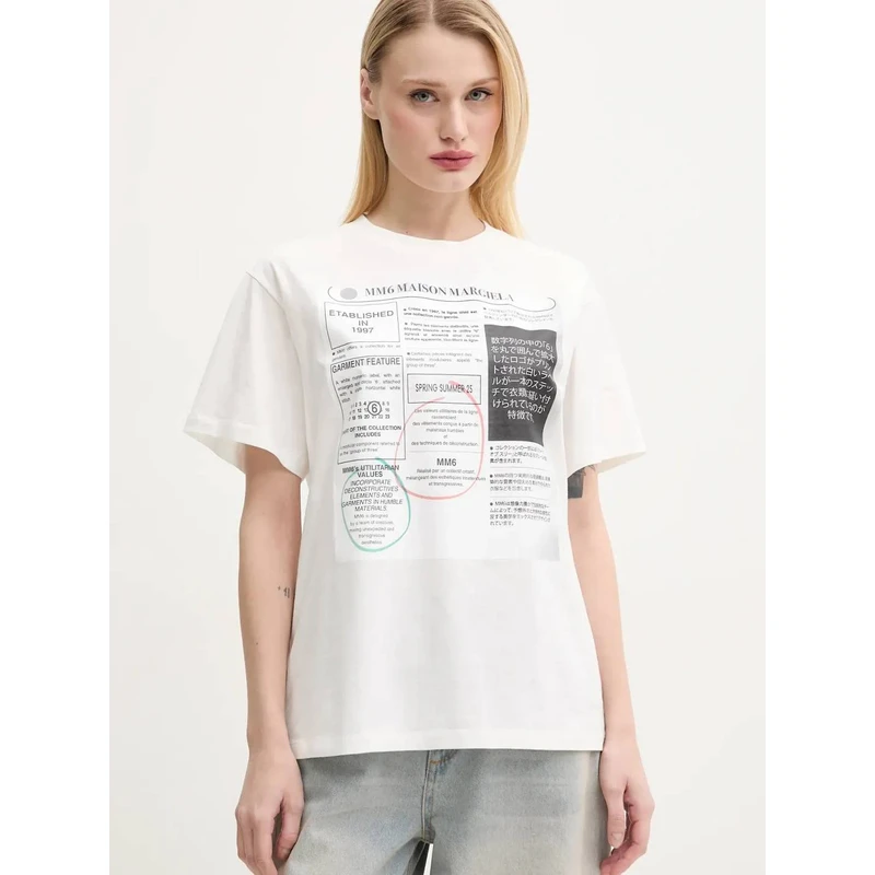 【直播特卖 No退huan】mm6 印花宽松廓形短袖T恤