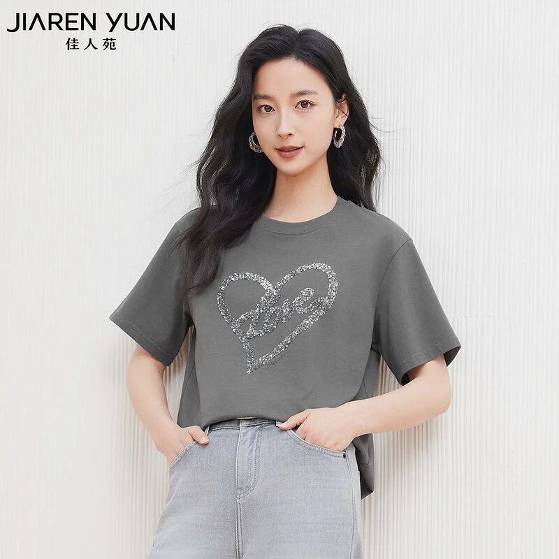 佳人苑T恤女秋季新款J438122