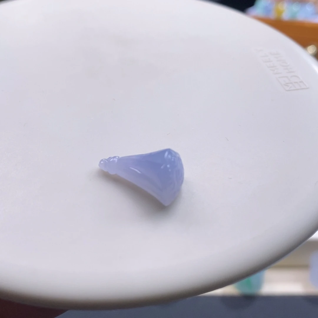 翡翠吊坠(不含链)未镶嵌翡翠冰紫莲蓬