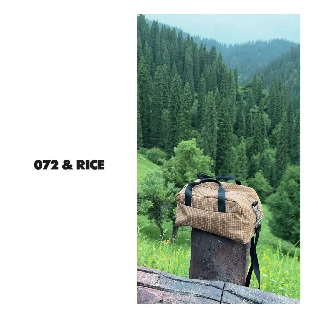 072 & RICE【格子尼龙包】时尚百搭手拎斜跨包 PX776