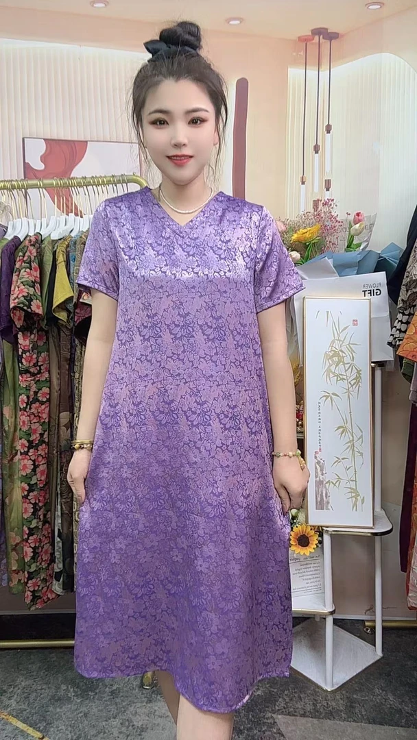 【紫罗兰】2025夏季新款时尚气质显瘦百搭洋气连衣裙
