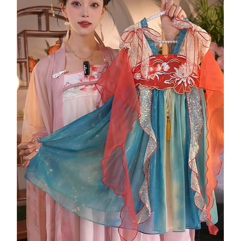 W【映彩】2025新款女童国风仙气中国风夏季汉服HFQ25138