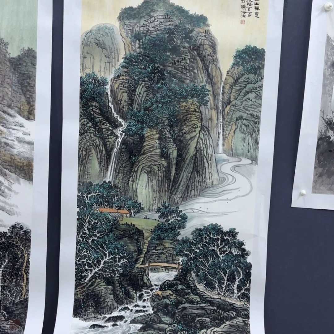庚***林国画刘海波四尺山水艺