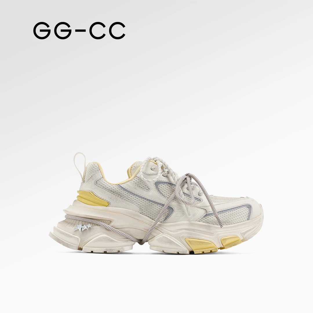 GG-CC【未来都市】2025年春季潮流捆绑系带厚底做旧老爹鞋6011