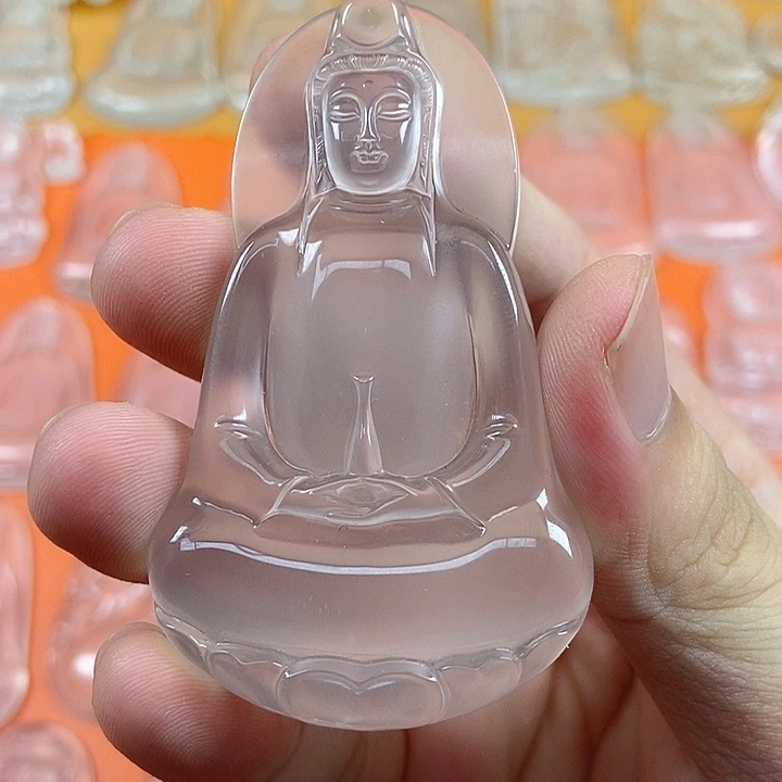 观***水石英质玉未镶嵌珠宝半成品