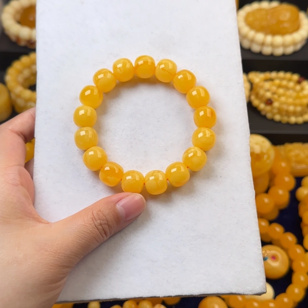 琥珀未镶嵌颈饰橘色同料13