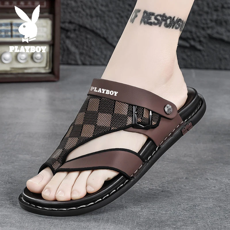 花花公子凉鞋男士夏季新款时尚百搭户外防滑防臭耐磨休闲沙滩凉鞋