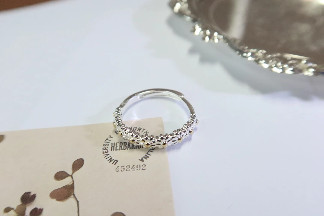 合金戒指 ins时尚百搭个性创意轻奢小雏菊戒指