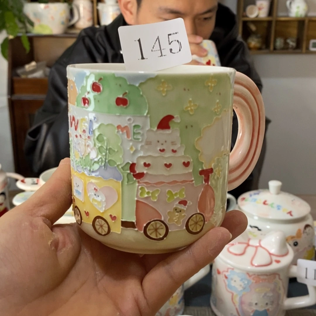 瓷片景德镇釉下彩手绘