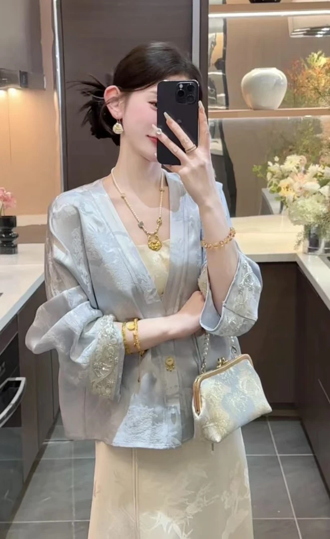 2025新款新中式气质国风禅意提花上衣外套女-031