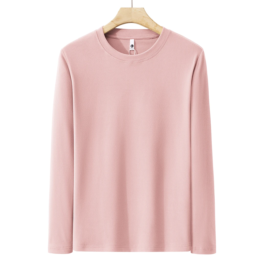 A321冬季德绒发热圆领防寒打底衣上衣长袖