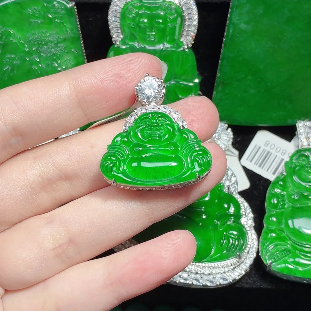 翡翠未镶嵌颈饰天然A货翡翠