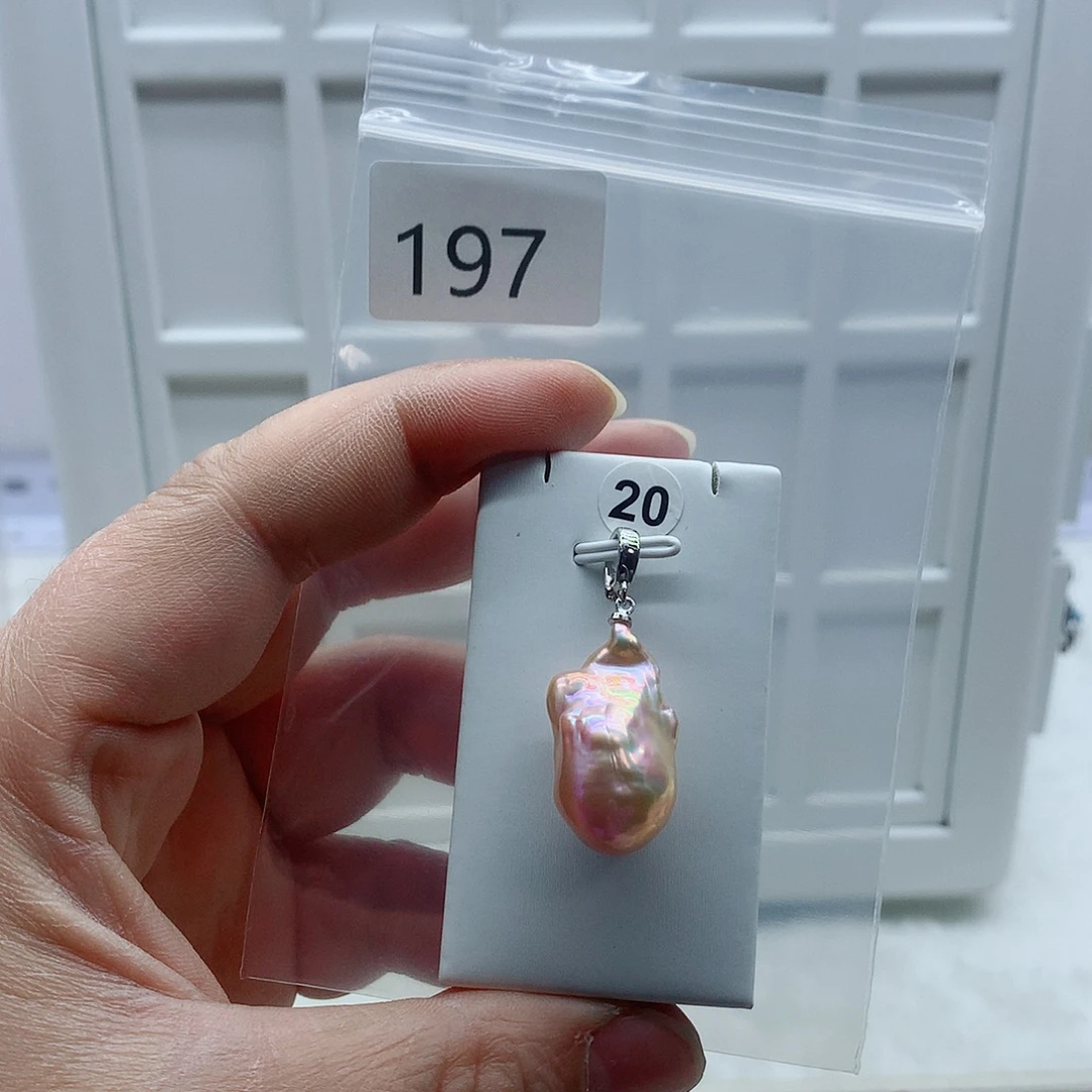 合金吊坠(不含链)淡水珍珠