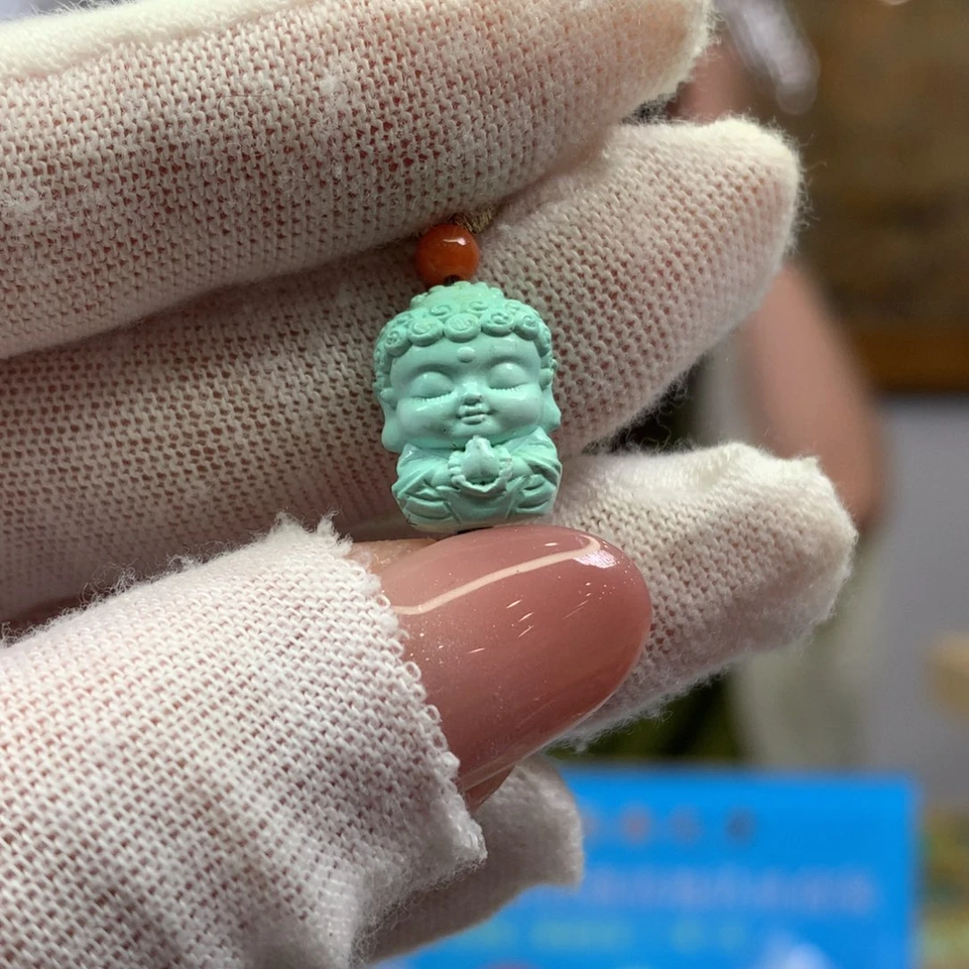 绿松石未镶嵌挂件