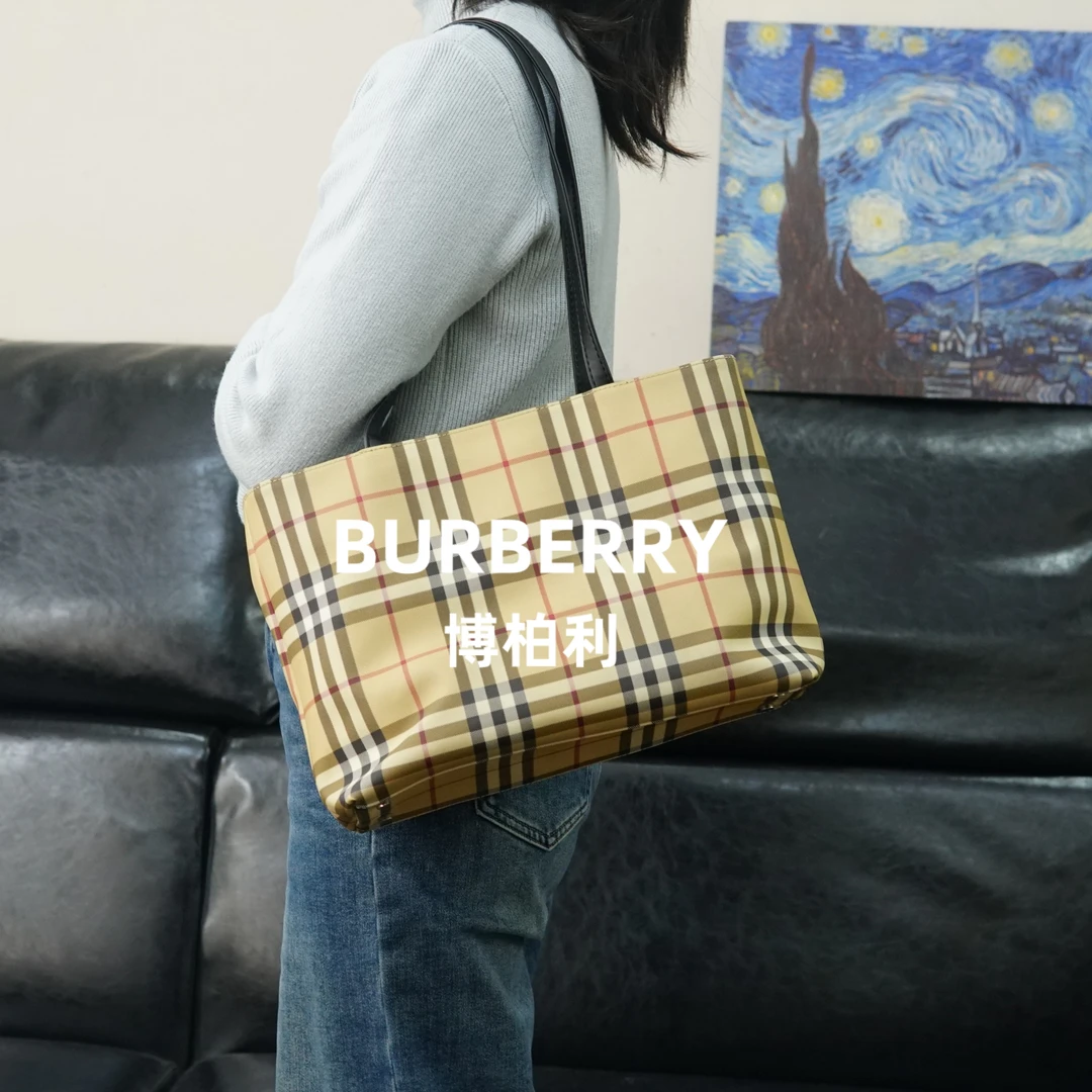 95新 BURBERRY/博柏利 巴宝莉/格纹单肩包/JJ01103124/3124