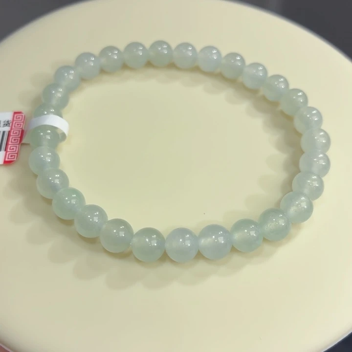 翡翠未镶嵌手链冰胶晴底卡6.3