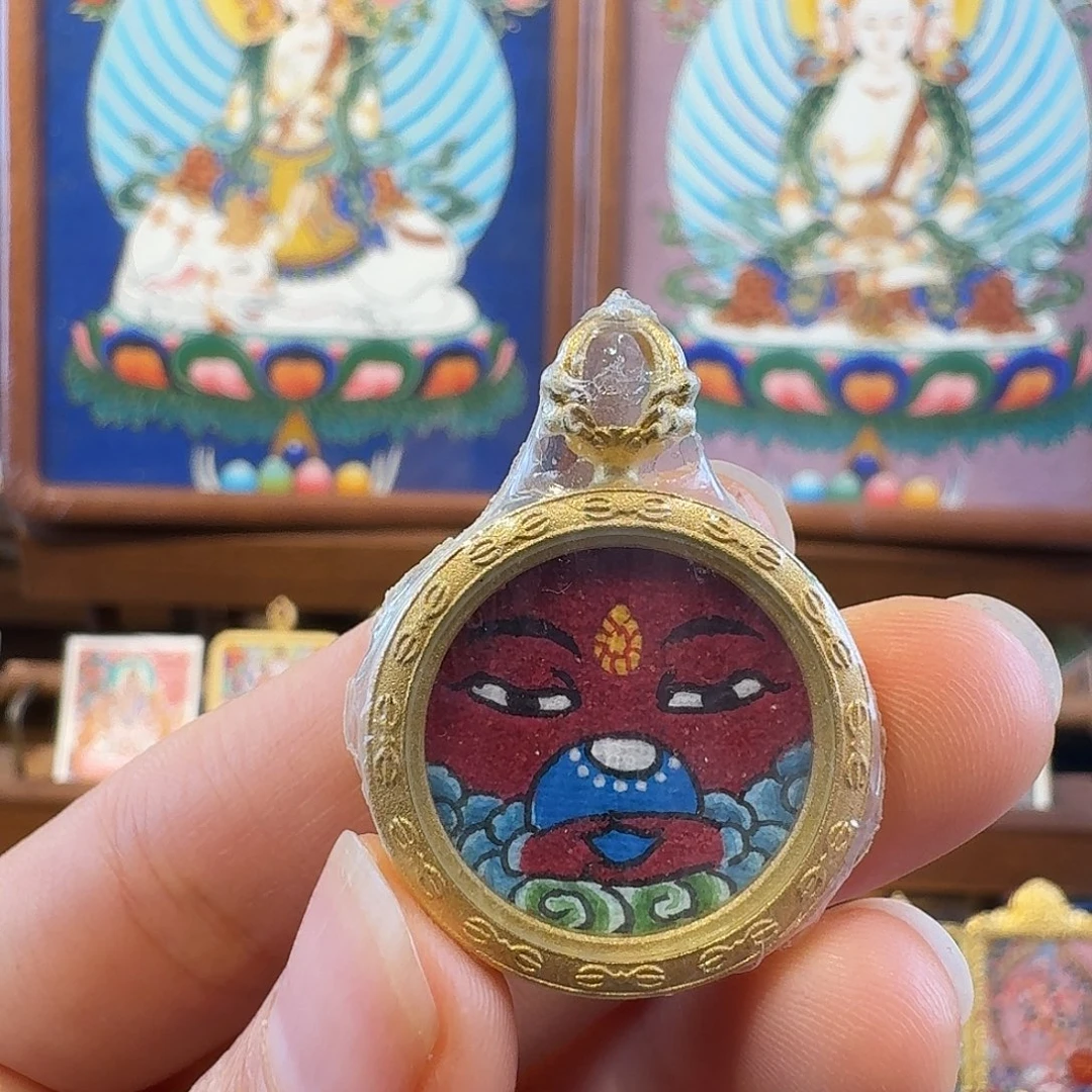 吊坠热贡纯手绘唐卡