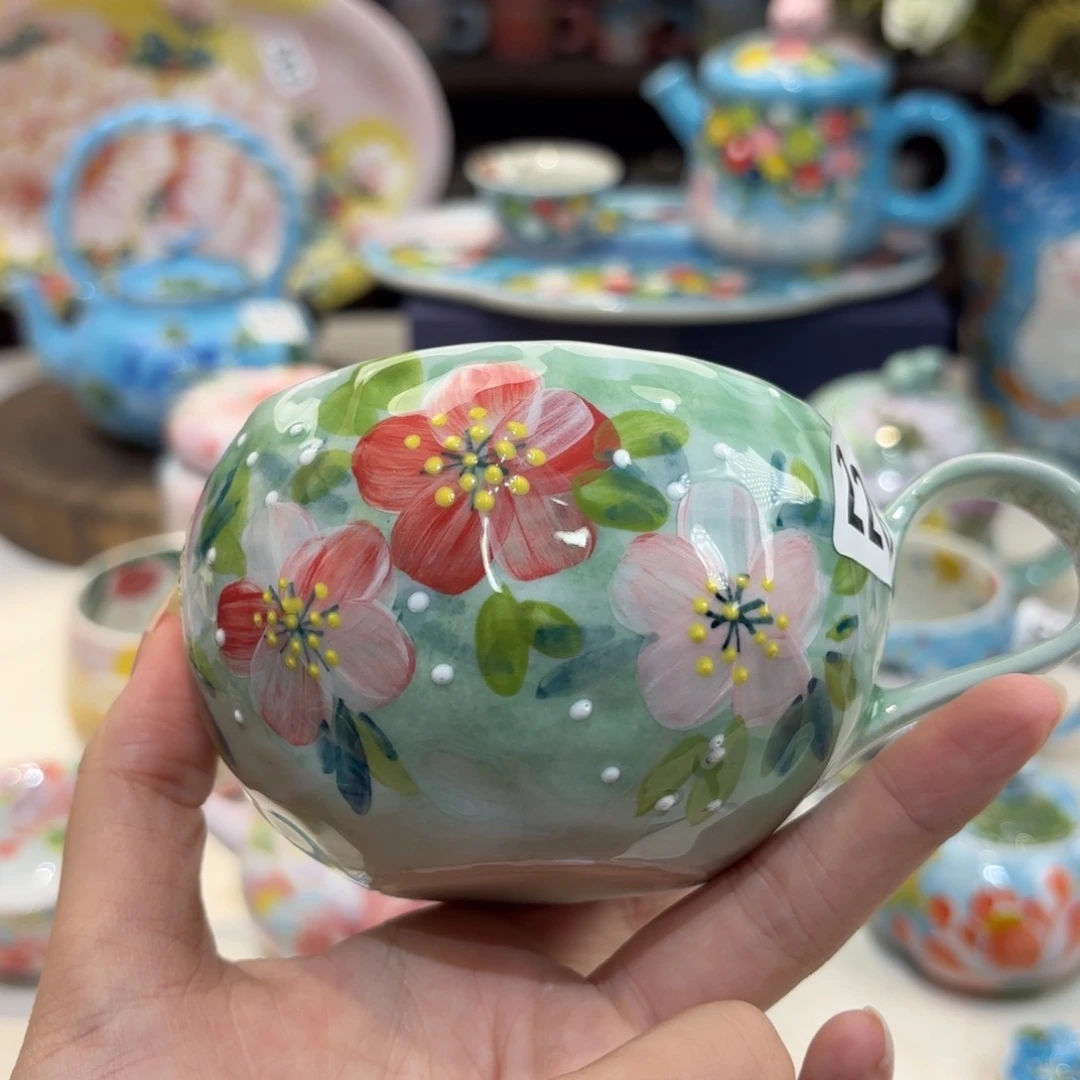 景德镇手绘高温釉下彩陶瓷茶具