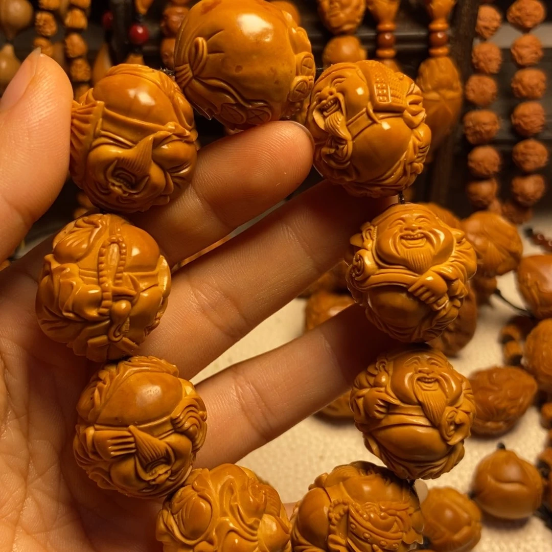 【闪购商品】手串/手链橄榄核我**良八宝财神上色