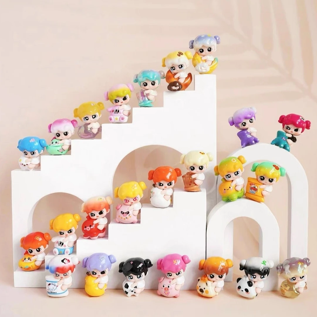 【拆盒】 抱一吓吓系列mini盲盒可爱大萌粒公仔潮玩摆件