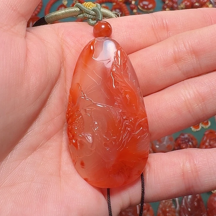 南红玛瑙未镶嵌吊坠