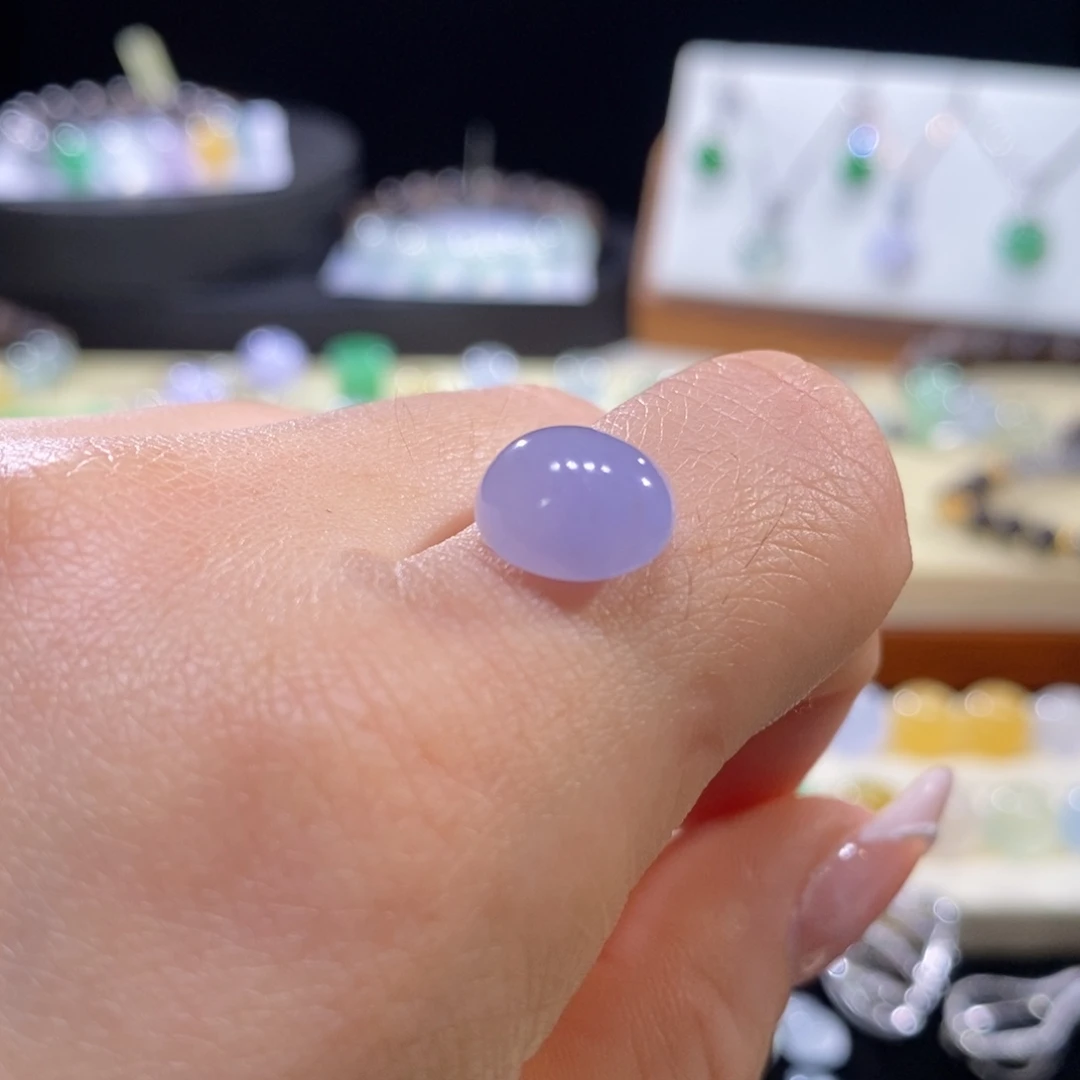 翡翠未镶嵌颈饰翡翠浓红紫蛋面