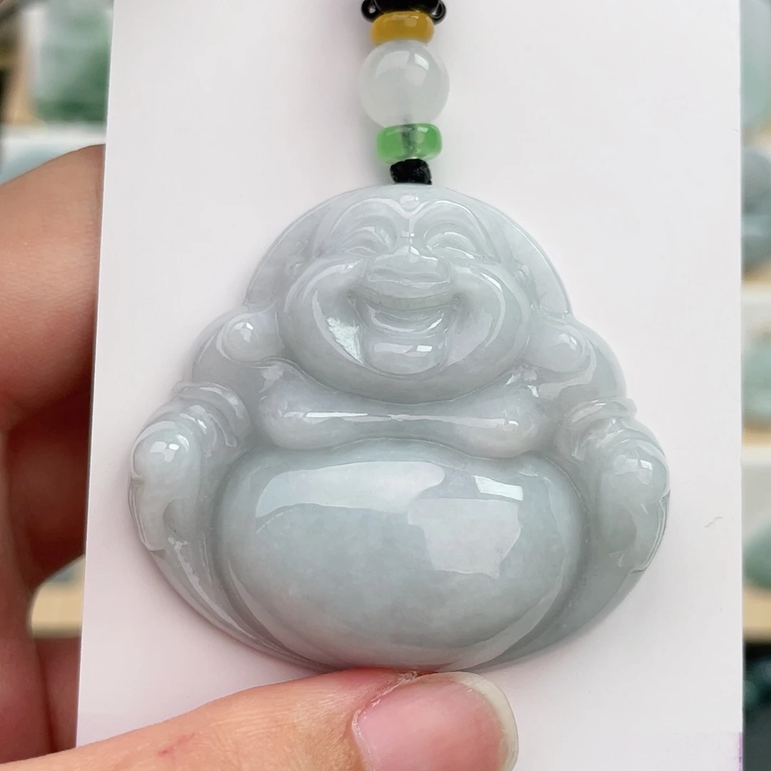 翡翠未镶嵌颈饰佛公