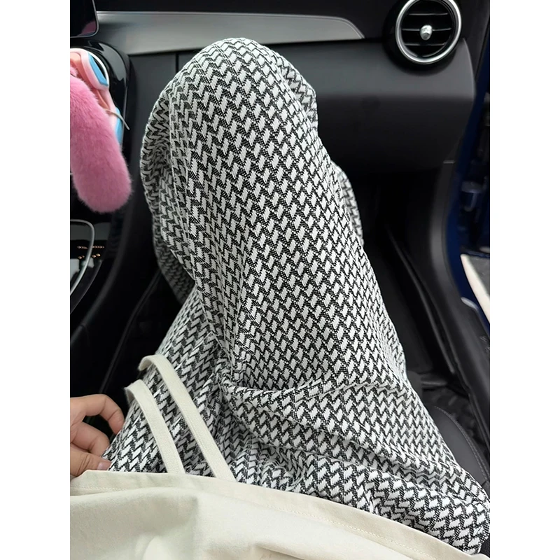 小香风雪尼尔裤子男秋冬宽松直筒鱼骨纹休闲裤美式潮牌痞帅阔腿裤