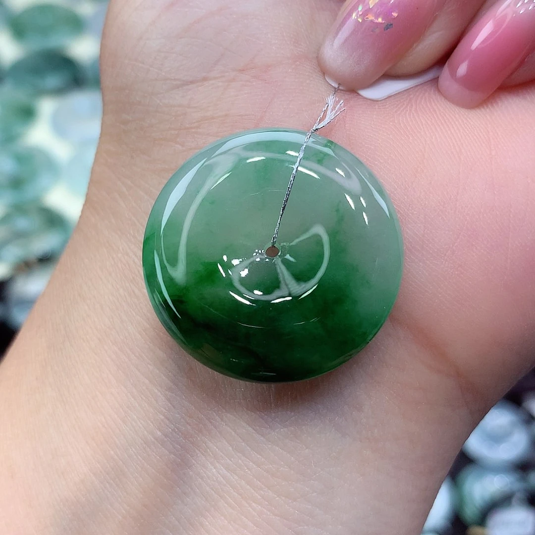 翡翠未镶嵌颈饰编号23尺寸26.5-5.7