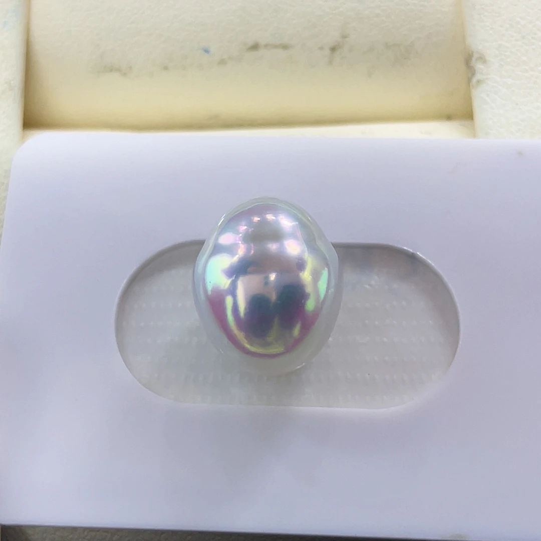 未镶嵌海水珍珠澳白极炫彩裸珠11.8mm