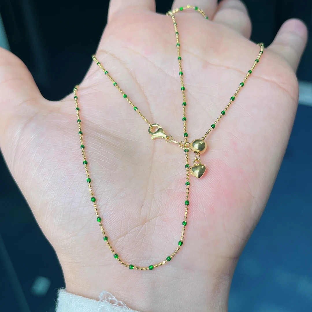 链子925银珐琅 925银链-珐琅烤漆—（50CM）可调节长度