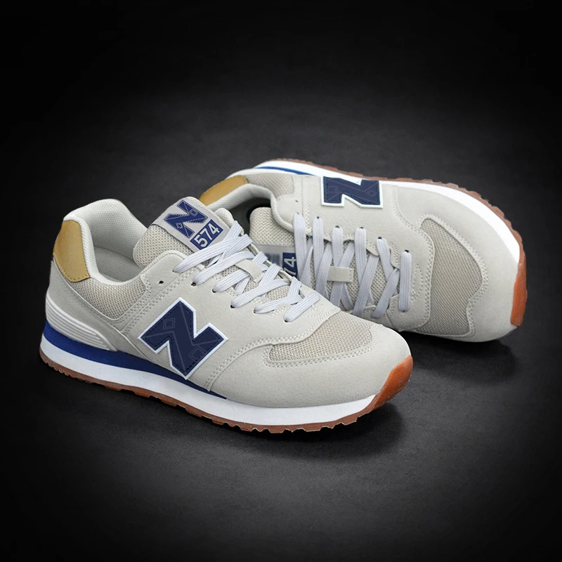 NEW BOLUNE/新百伦574米灰藏青休闲运动鞋女情侣百搭休闲慢跑鞋男