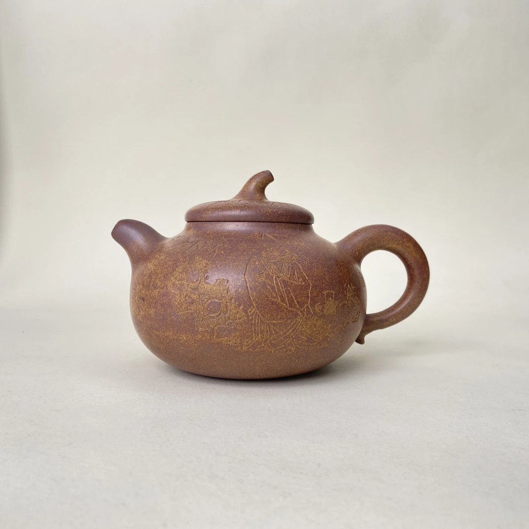 宜兴手工紫砂陶 鲍正兰茶壶GS3661-10