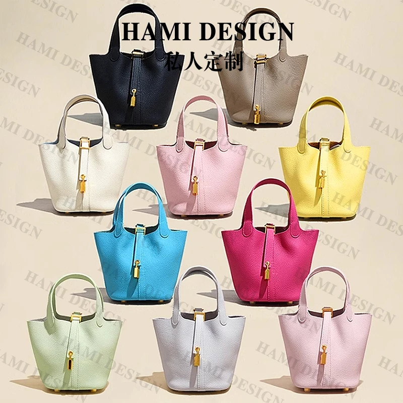 2蔡姐真皮手提包女士包包2025春季新款头层牛皮通勤上班手拧包包