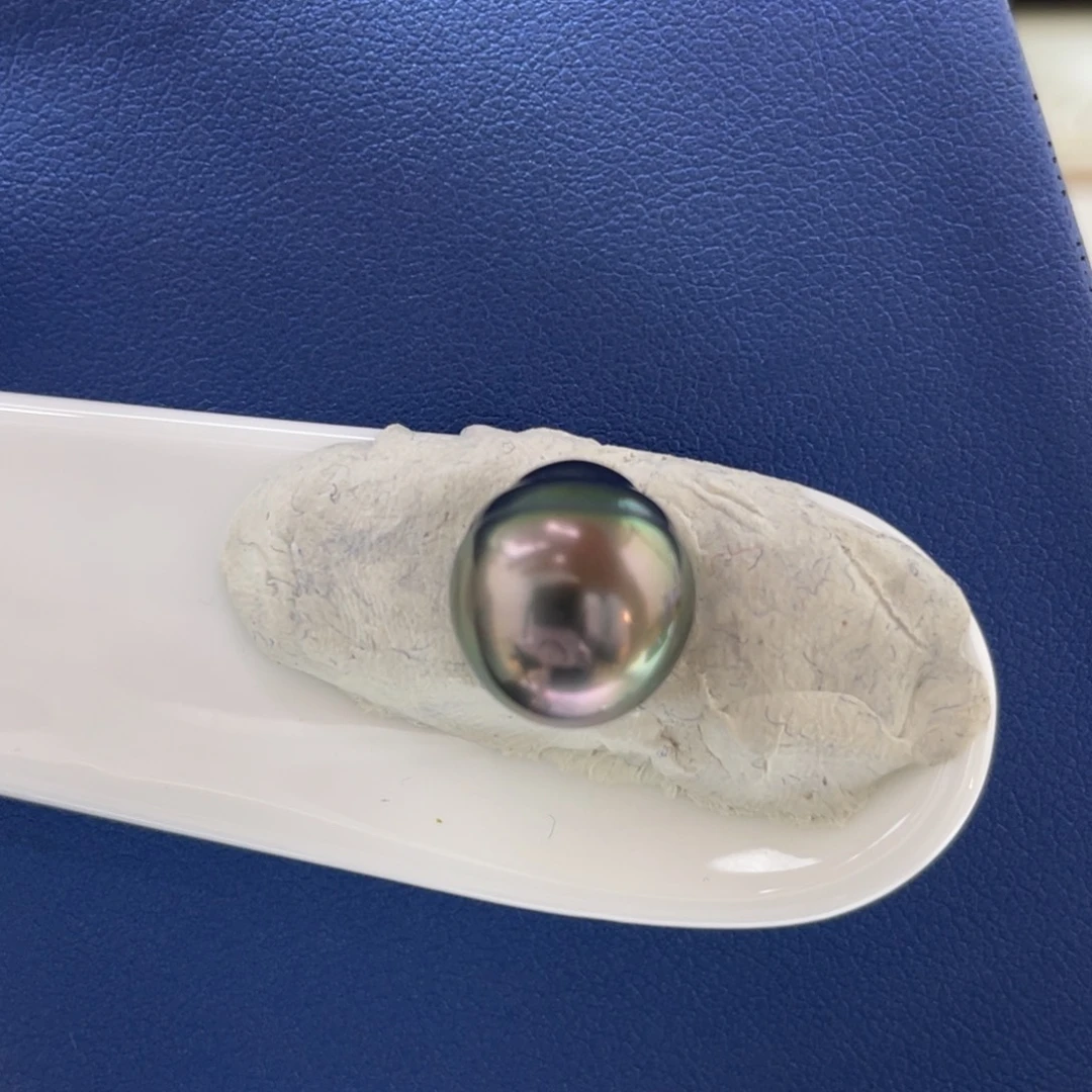 海水珍珠裸珠大溪地孔雀绿11.7mm