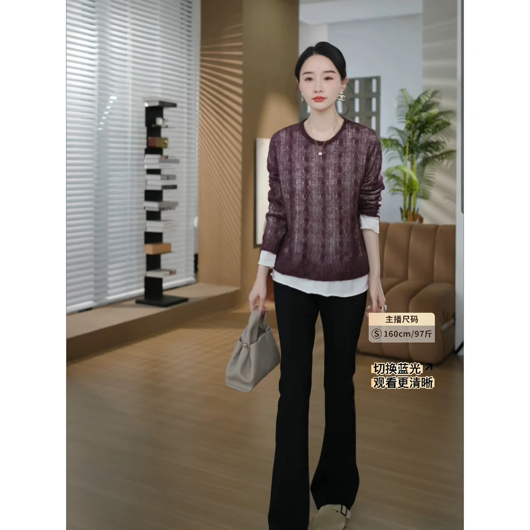 HELA AOMI “叠穿神器”莱赛尔桑蚕丝山羊绒绵羊毛针织衫CY5CM33569