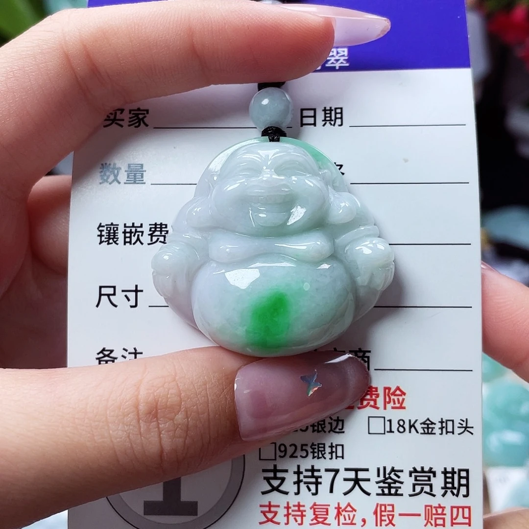 翡翠未镶嵌颈饰佛公47