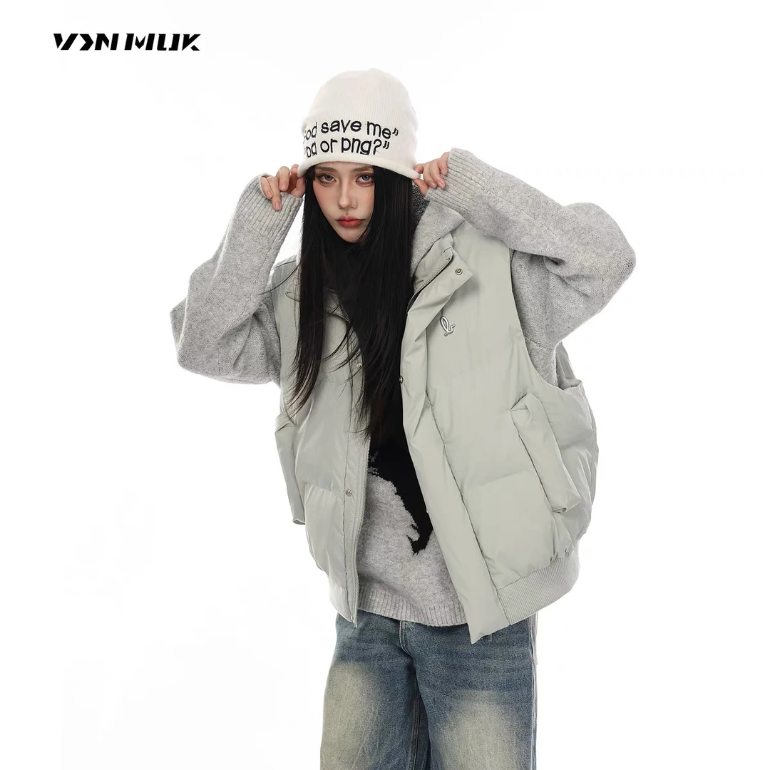 秋冬美式机能叠穿棉服立领痞帅保暖高级感美式街头男女潮