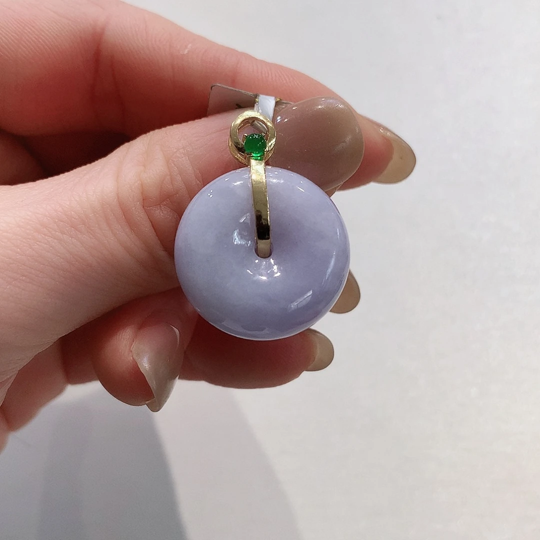 翡翠银S925镶嵌吊坠(不含链)