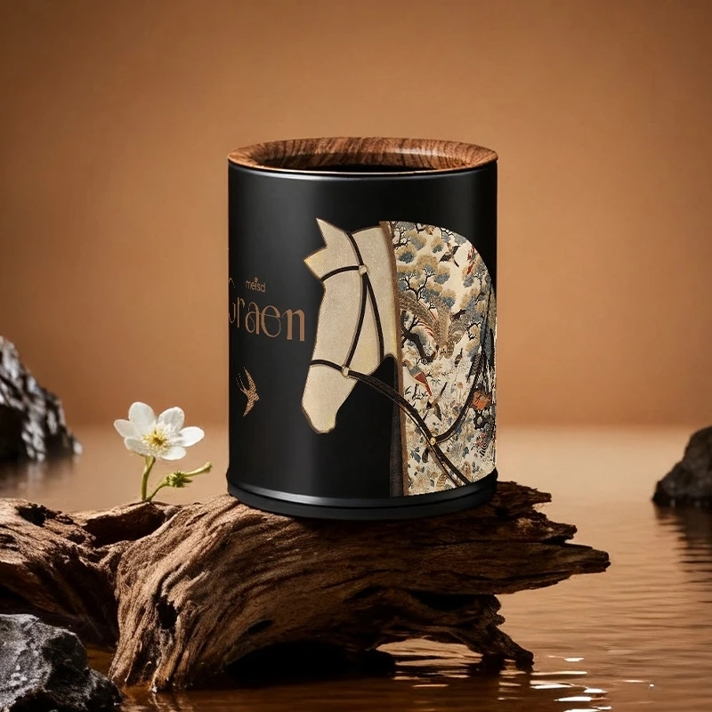 美世达2025新款中古风垃圾桶高颜值金属轻奢高档家庭卧室