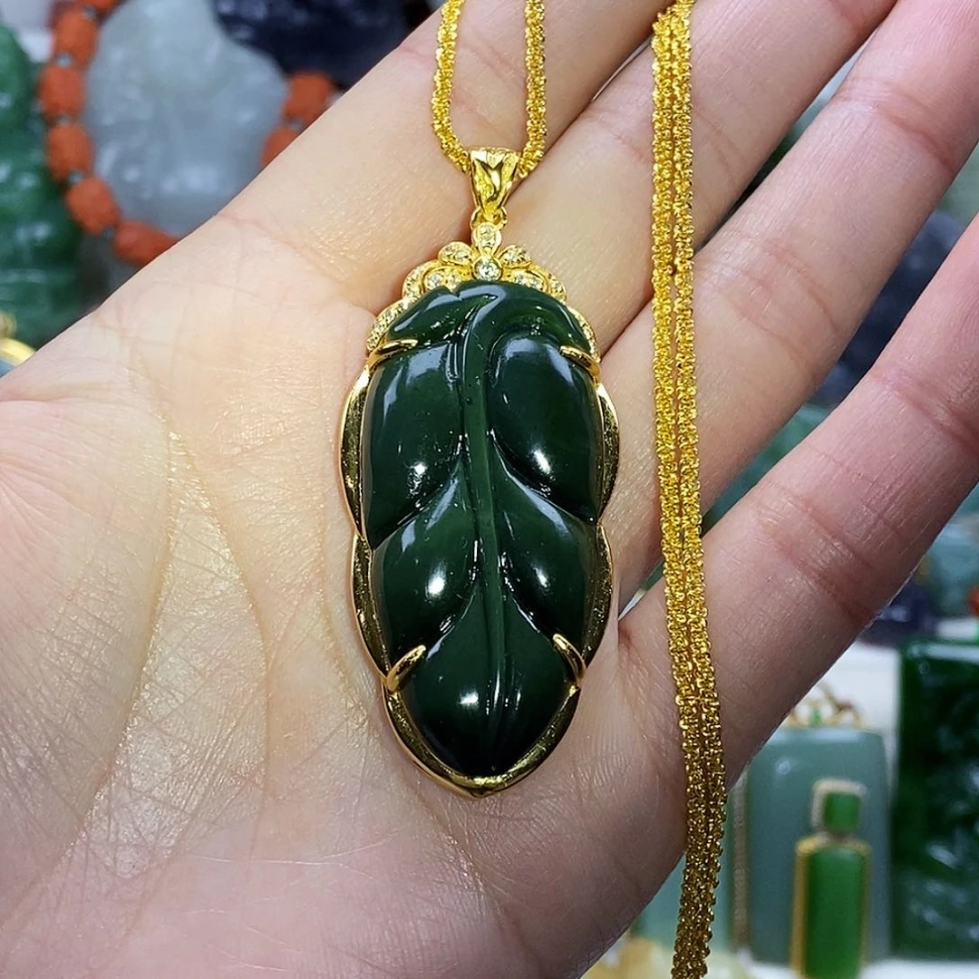 和田玉猫眼颈饰未镶嵌射*