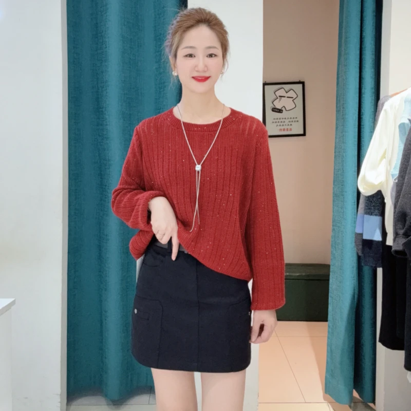 秋冬套头款秋季羊毛针织衫气质慵懒风女装