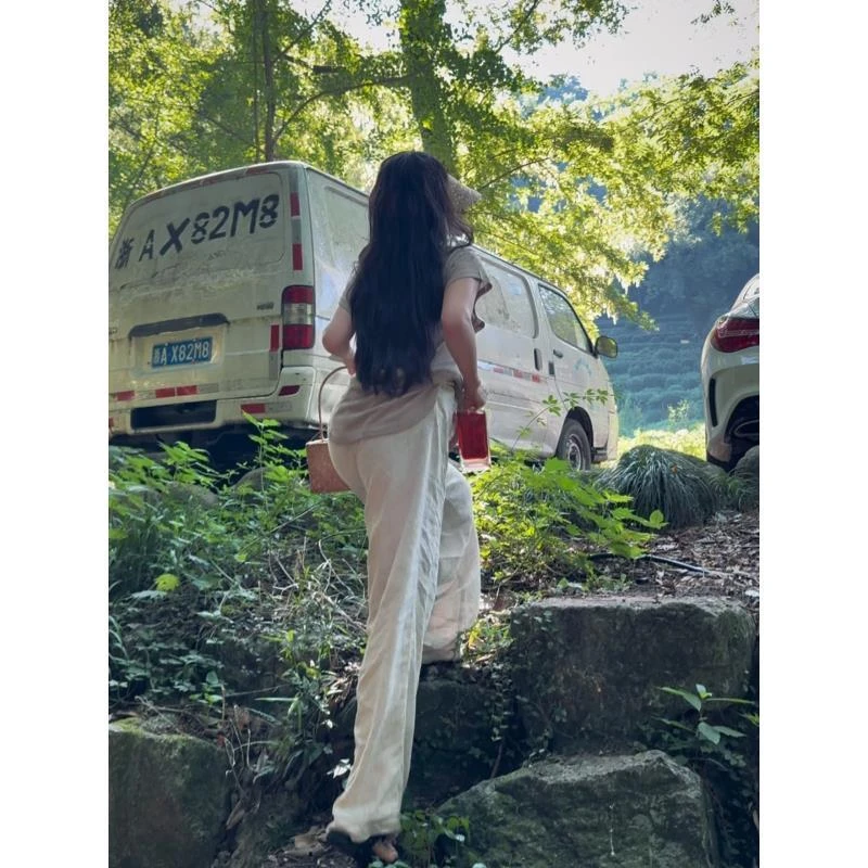 KaiLi ·慵懒休闲宽松百搭高腰阔腿直筒裤xhs192
