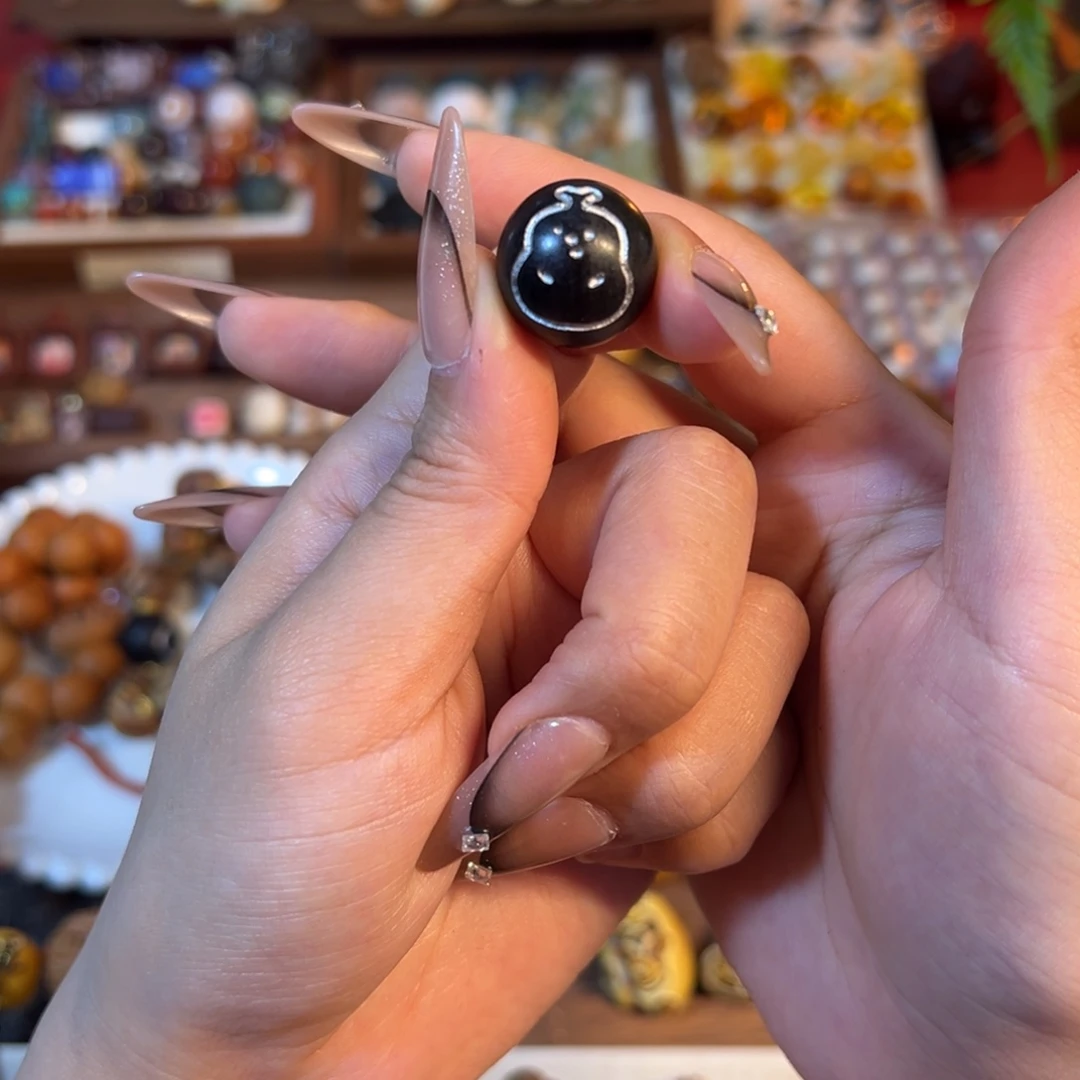 吊坠千眼菩提紫光檀木配饰单颗