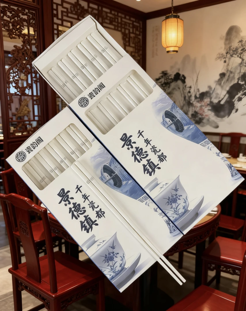 【简约金款】景德镇陶瓷筷子实心材质防霉防滑易清洗