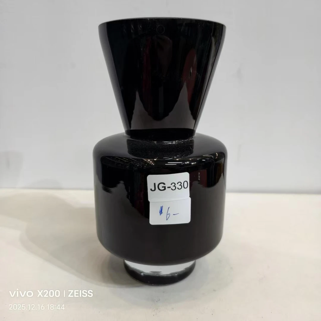 JG-330简约现代琉璃花瓶客厅餐桌插花艺术摆件