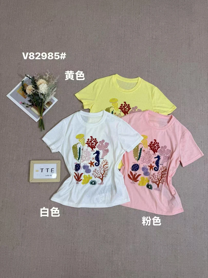 【TT严选】2025夏装82985刺绣高品质上衣（0704-03）
