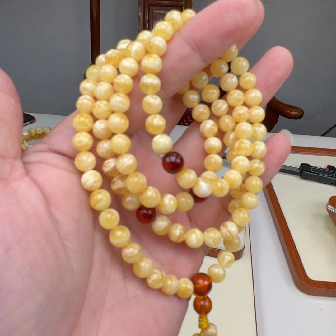 琥珀未镶嵌手链蜜蜡手串